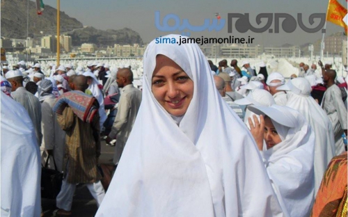 نفیسه روشن در لباس احرام