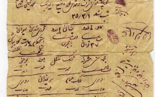 صورت جهیزیه عروس 1325 
