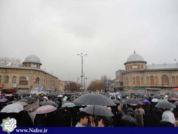 حضور با شکوه مردم همدان در نخستین ساعات پیش ازآغاز راهپیمایی 22بهمن