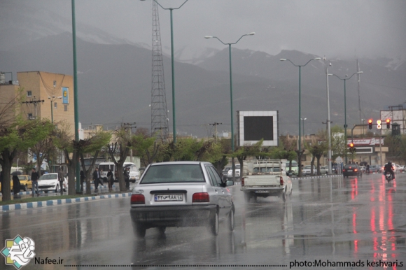 ترنم باران بهاری در همدان