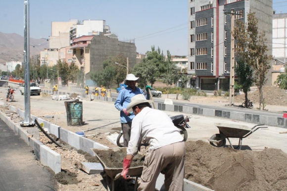 آماده سازی سریع تقاطع پیامبر اعظم در آستانه سفر رئیس جمهور به همدان