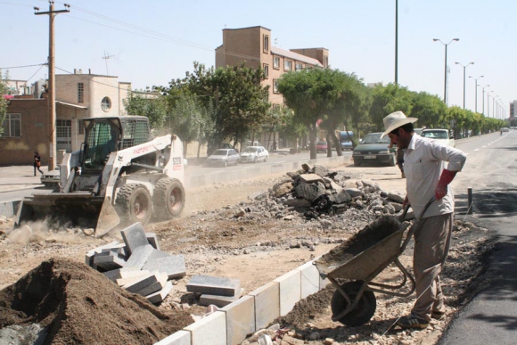 آماده سازی سریع تقاطع پیامبر اعظم در آستانه سفر رئیس جمهور به همدان