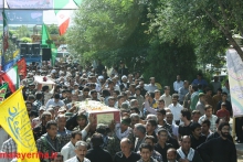 تشییع پیکر پاک دو شهید گمنام در شهر جوکار به روایت تصویر