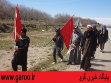 ورود کاروان پیاده زائران عراقی مشهد مقدس به شهرستان نهاوند + تصاویر