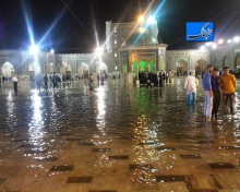 آبگرفتگی شدیددر ضریح امام رضا(ع)+عکس 