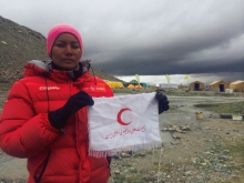 بانوی امدادگر همدانی قله 8 هزار متری در کشور چین را فتح کرد