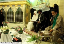 مراسم پیوند یک زوج همدانی در جوار حرم شهید گمنام 