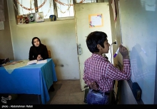 خانم معلم و تنها دانش آموز مدرسه سلیم سرابی گل تپه