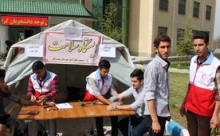بر پایی ایستگاه سلامت در دانشگاه آزاد تویسرکان