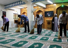 آغاز غبارروبی مساجد اسدآباد در آستانه ماه مبارک رمضان
